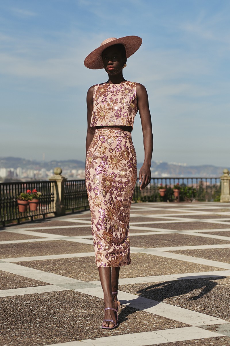 top con gasa lentejuelas en tonos melocoton, dorado y morado, con espalda cruzada para invitadas a boda de dia, noche, bautizo, comunion, graduacion, navidad, shoponline, apparentia, confirmacion, boda